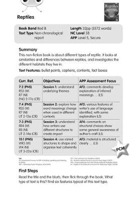 BC NF Red (KS2) B/5B Reptiles Guided Reading Card