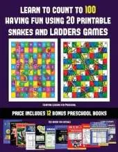 Counting Lessons for Preschool (Learn to count to 100 having fun using 20 printable snakes and ladders games): A full-color workbook with 20 printable snakes and ladders games for preschool/kindergarten children. The price of this book includes 12 printab