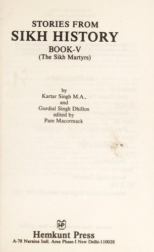Stories from Sikh History: Sikh Martyrs Bk. 5