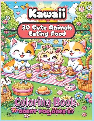 Kawaii Coloring Book Cute Animals Eating Food