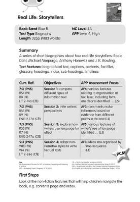 BC NF Blue (KS2) B/4A Real Life: Storytellers Guided Reading Card
