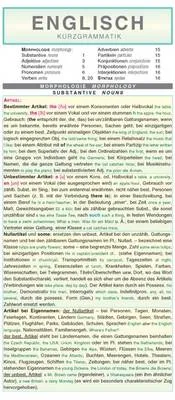 Englisch: Kurzgrammatik