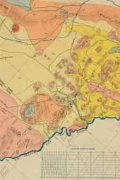 1904 Geological Map of a Portion of West Texas - A Poetose Notebook / Journal / Diary (50 pages/25 sheets)