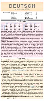 Deutsch: Kurzgrammatik
