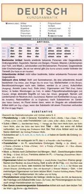 Deutsch: Kurzgrammatik