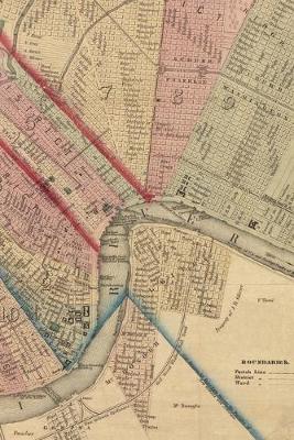New Orleans Vintage Map Field Journal Notebook, 50 pages/25 sheets, 4x6