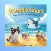 Friendly Shark: A Beach Adventure with Grumpy Cat