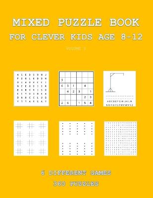 Mixed Puzzle Book for Clever Kids Age 8-12: Volume 5