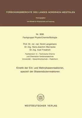 Kinetik der Ein- und Mehrphasenreaktoren, Speziell der Blasensaulenreaktoren