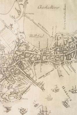 Boston Vintage Map Field Journal Notebook, 50 pages/25 sheets, 4x6