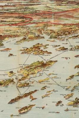 Casco Bay / Portland / Maine Vintage Map Field Journal Notebook, 50 pages/25 sheets, 4x6