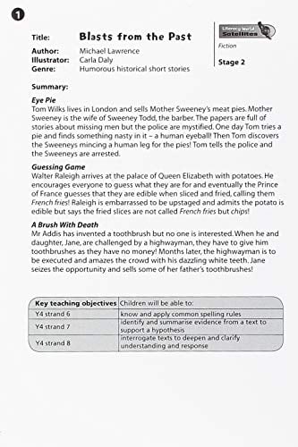 Literacy World Satellites Fiction Stg 2 Guided Reading Cards Blasts Past Frwk Sing