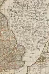 England, Scotland, and Ireland Vintage Map Field Journal Notebook, 50 pages/25 sheets, 4x6