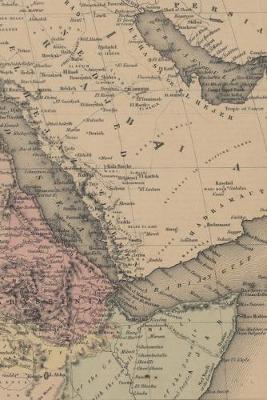 North Eastern Africa Vintage Map Field Journal Notebook, 50 pages/25 sheets, 4x6