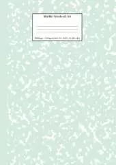 Marble Notebook A4: Mint Green College Ruled Journal