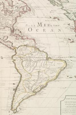 South America / North America Vintage Map Field Journal Notebook, 50 pages/25 sheets, 4x6