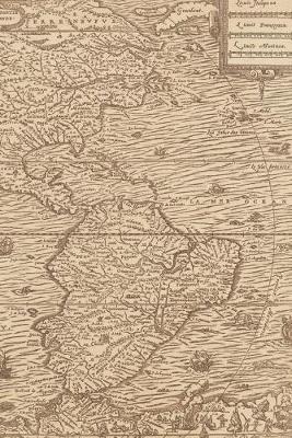 South America and North America (16th Century Map) 4x6" Field Journal / Field Notebook / Field Book / Memo Book / Pocket Notebook (50 pages/25 sheets)