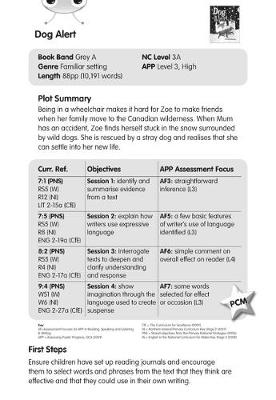 BC Grey A/3A Dog Alert Guided Reading Card