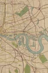 London Vintage Map Field Journal Notebook, 50 pages/25 sheets, 4x6