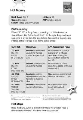 BC Red (KS2) B/5C Hot Money Guided Reading Cards