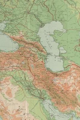 Middle East Vintage Map Field Journal Notebook, 50 pages/25 sheets, 4x6