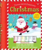 Christmas: Create Your Own Illustrated Winter-Themed Treats with Delectably Scented Markers and Stickers! - Includes 6 Scented Markers and 60 Stickers!