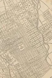 San Jose Vintage Map Field Journal, Notebook, 50 pages/25 sheets, 4x6