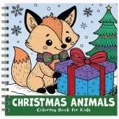 Christmas Animals Coloring Book: Cute Holiday Winter Scenes to Color for Kids Ages 4-8