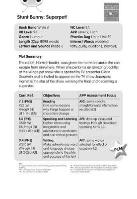 BC White A/2A Stunt Bunny: Superpet eBook  Guided Reading Card