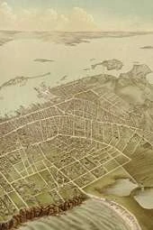 Newport, Rhode Island Vintage Map Field Journal Notebook, 50 pages/25 sheets, 4x6