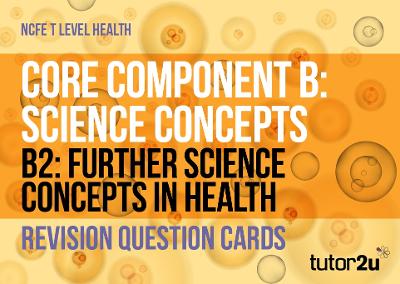 Core Component B2: Science Concepts Revision Question Cards for NCFE T Level Health