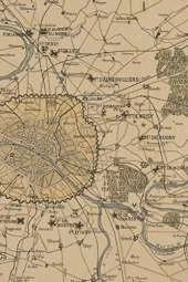 Paris Vintage Map Field Journal Notebook, 50 pages/25 sheets, 4x6