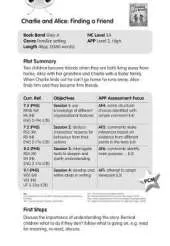 BC Grey A/3A Charlie and Alice Finding A Friend Guided Reading Card