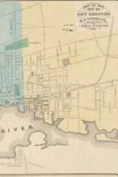 New Bedford, Massachusetts Vintage Map Journal Notebook, 50 pages/25 sheets, 4x6