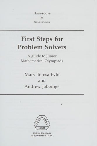 First Steps for Problem Solvers