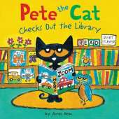 Pete the Cat Checks out the Library: Includes Over 30 Stickers!