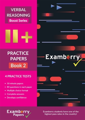 Examberry 11+ Verbal Reasoning Boost - Practice Papers: Book 2