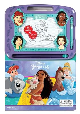 Disney Princess: Activity Book Learning, Writing, Sketching with Magnetic Drawing Doodle Pad for Kids: Storybook & Magnetic Drawing Kit