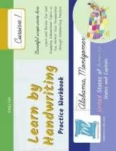 Learn by Handwriting, Practice Workbook - United States of America, States and Capitals - Cursive, Level 1: Children and Adults. Repetition, Fast Learning, Memory, Focus - English