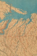 Eastern Virginia Vintage Map Field Journal Notebook, 50 pages/25 sheets, 4x6