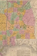 Alabama, Mississippi, and Louisiana Vintage Map Field Journal Notebook, 50 pages/25 sheets, 4x6