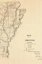 Arkansas Vintage Map Field Journal Notebook, 50 pages/25 sheets, 4x6