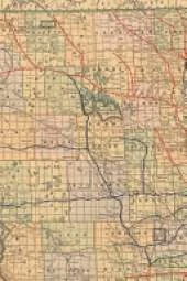 North Dakota Vintage Map Field Journal Notebook, 50 pages/25 sheets, 4x6