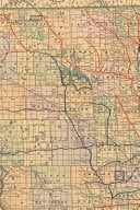 North Dakota Vintage Map Field Journal Notebook, 50 pages/25 sheets, 4x6