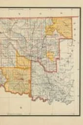 Oklahoma Vintage Map Field Journal Notebook, 50 pages/25 sheets, 4x6