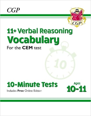 11+ CEM 10-Minute Tests: Verbal Reasoning Vocabulary - Ages 10-11 (with Online Edition): for the 2025 exams