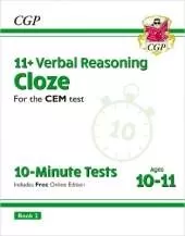 11+ CEM 10-Minute Tests: Verbal Reasoning Cloze - Ages 10-11 Book 2 (with Online Edition): for the 2025 exams