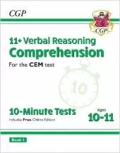 11+ CEM 10-Minute Tests: Comprehension - Ages 10-11 Book 1 (with Online Edition): for the 2025 exams