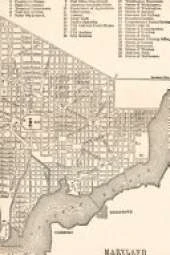 Washington D.C. Vintage Map Field Journal Notebook, 50 pages/25 sheets, 4x6
