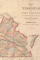 Virginia and West Virginia Vintage Map Field Journal Notebook, 50 pages/25 sheets, 4x6